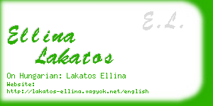ellina lakatos business card